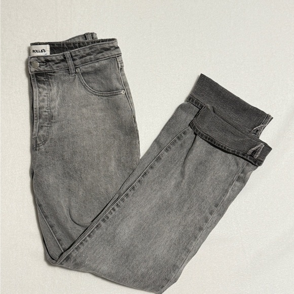 ROLLA'S Women's Gray Straight Leg Jeans - Picture 1 of 5